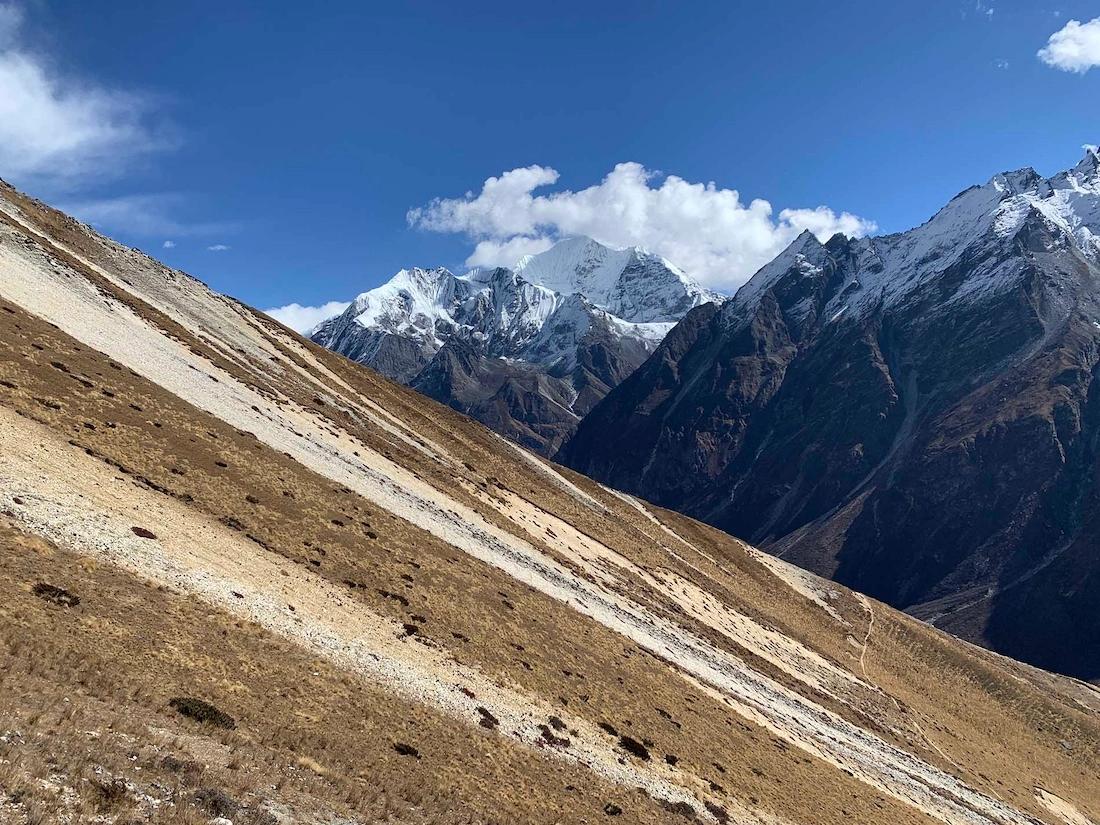 Landslides in the upper part of Langtang Valley