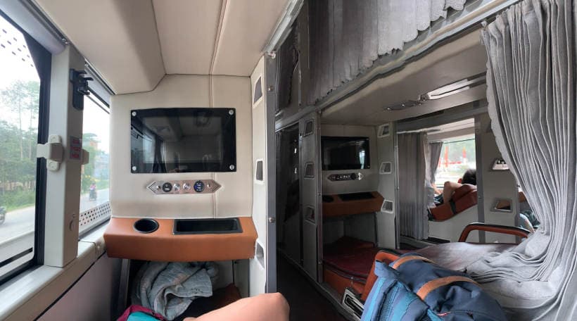 Sleeper bus from Ninh Minh to Hue in Vietnam Sleeper bus from Ninh Minh to Hue in Vietnam