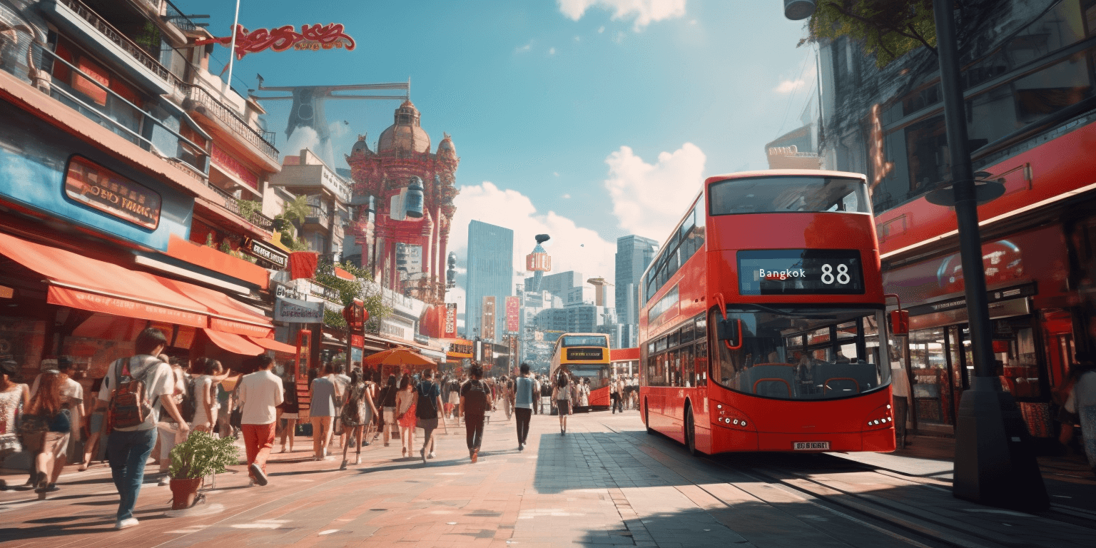 missing image Dalla freneticità Londinese alla calma di Bangkok - Immagine creata con Midjourney